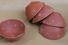 Maati Ka Kaam ● Diya - Large Diyas { Set of Two } ● 12